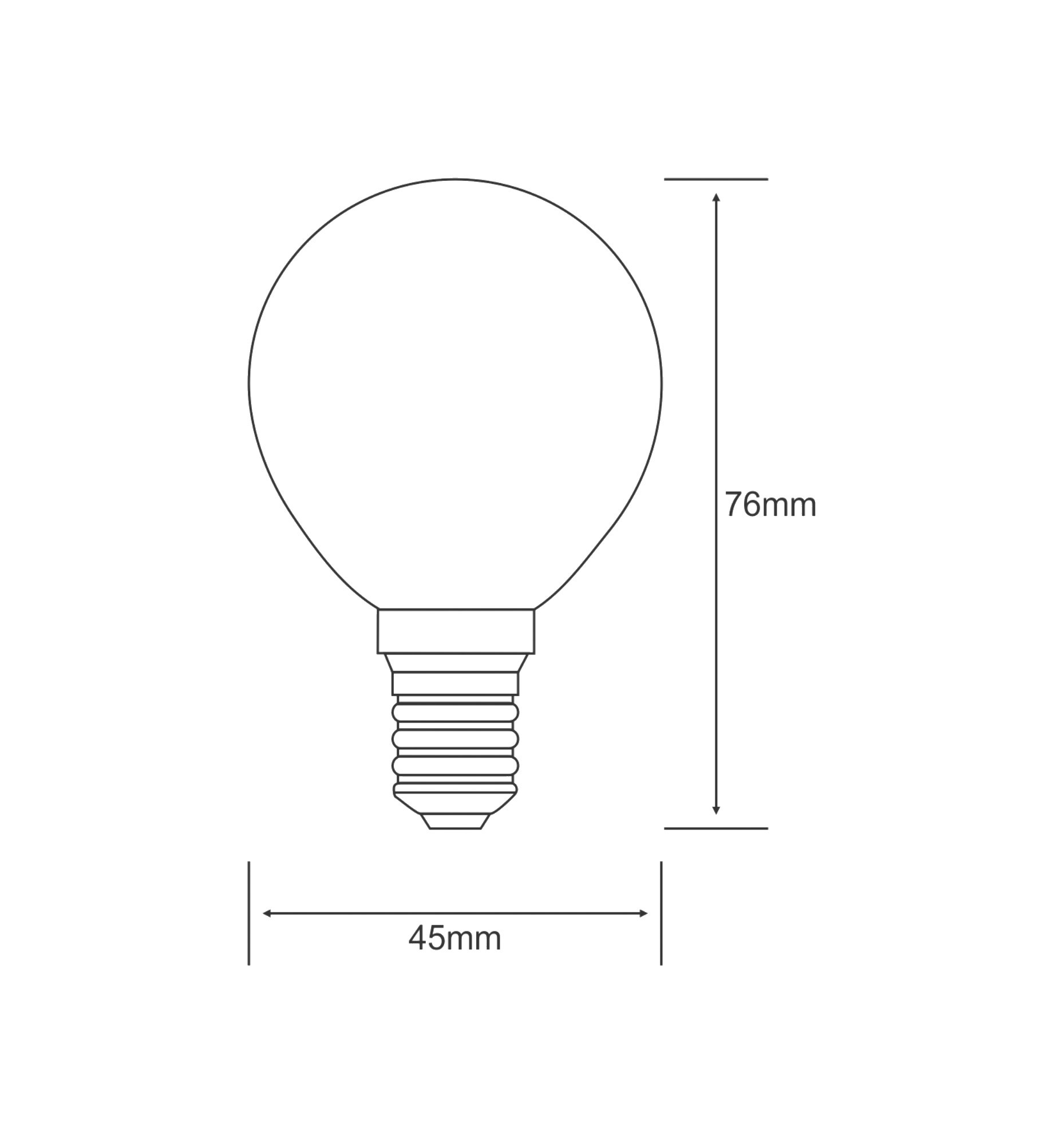 Golf Ball E14 Incandescent Luxram Golf Ball